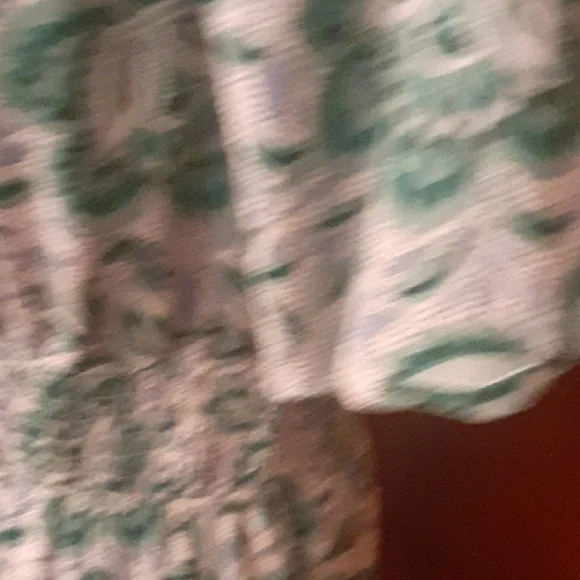 Ann Taylor Floral Green & White Dress - Picture 4 of 9